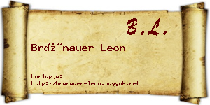 Brünauer Leon névjegykártya